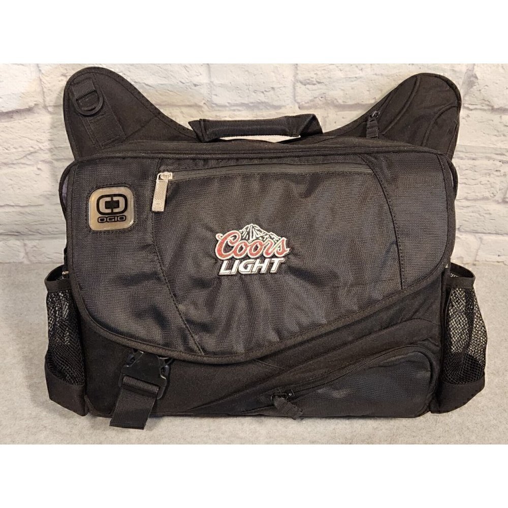 OGIO Coors Light Messenger Bag Black Padded Laptop - Picture 3 of 16